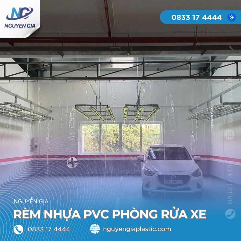 Rèm Nhựa PVC cho Phòng Rửa Xe Nguyễn Gia