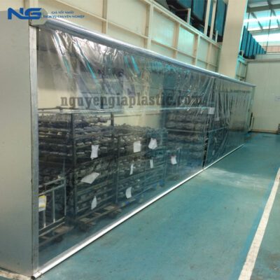 Rèm nhựa PVC trong suốt ngăn khu vực xưởng