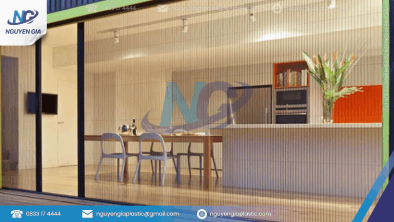 rèm nhựa PVC kéo xếp