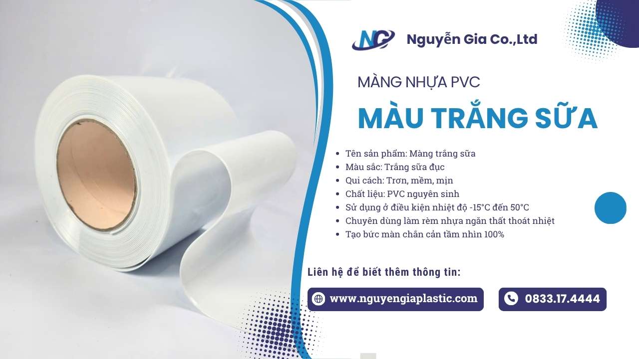 Cuon-mang-pvc-trang-duc, Màng Nhựa PVC Trắng Sữa Dày 2.0mm x 200mm