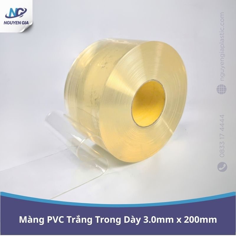 Cuộn dải nhựa PVC vàng trong