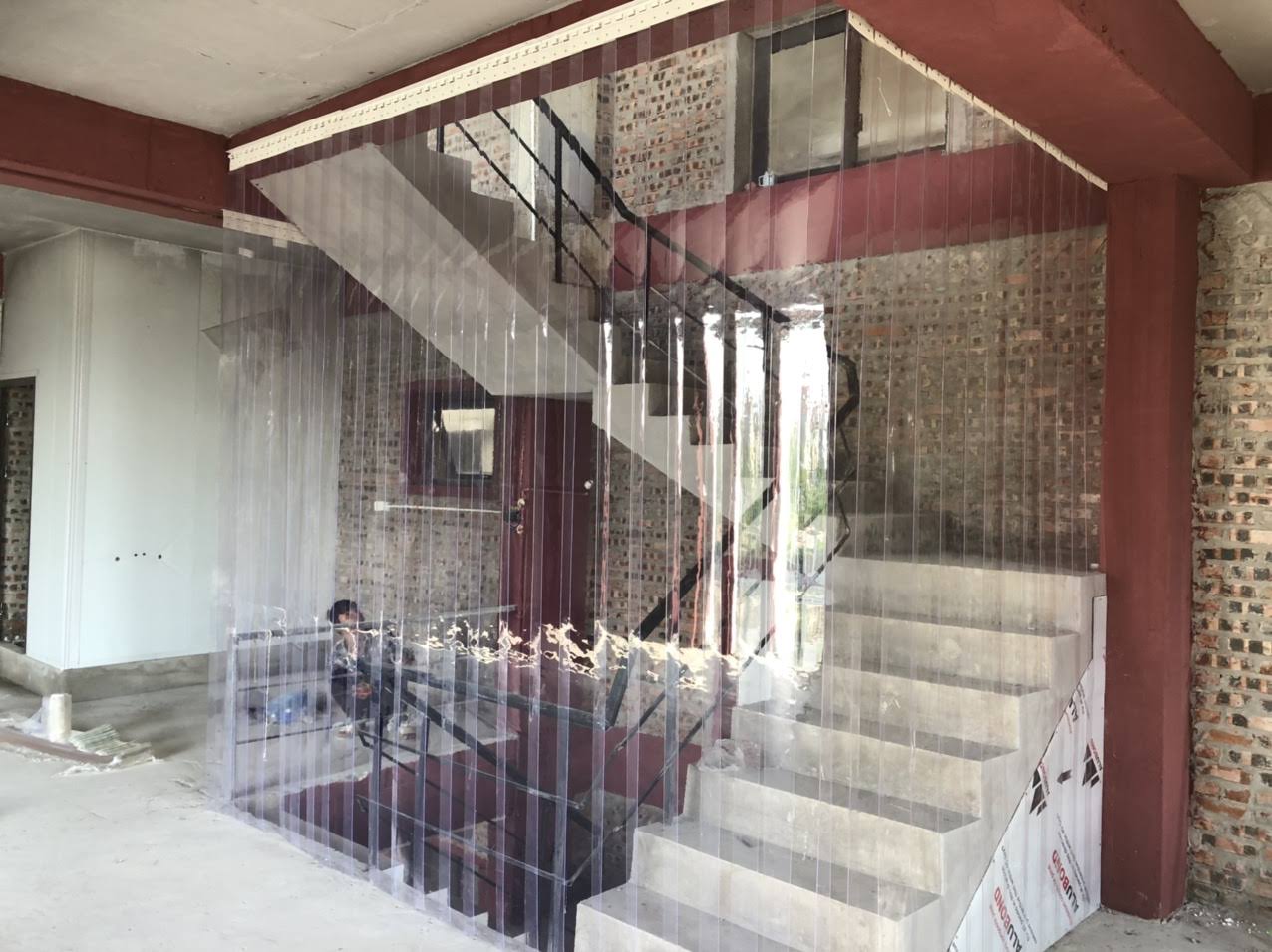 Rèm nhựa PVC lắp cố định