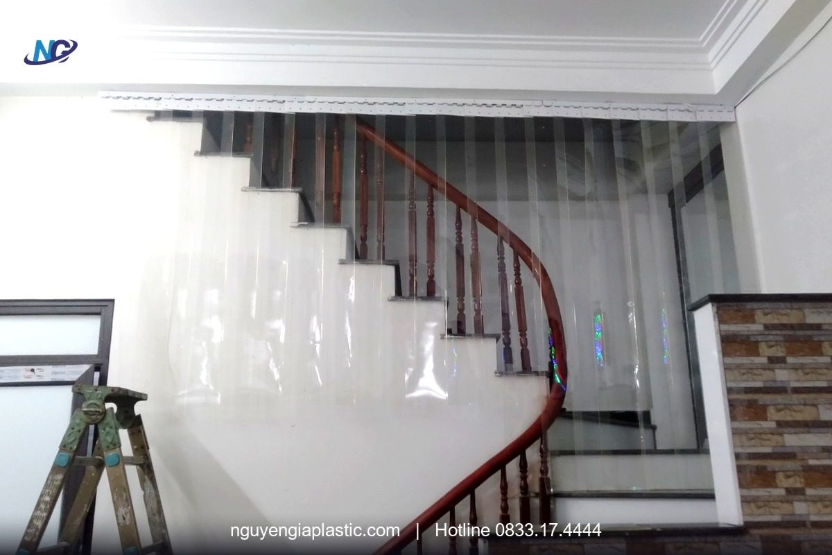 Rèm nhựa PVC lắp đặt thực tế tại Gia Lai