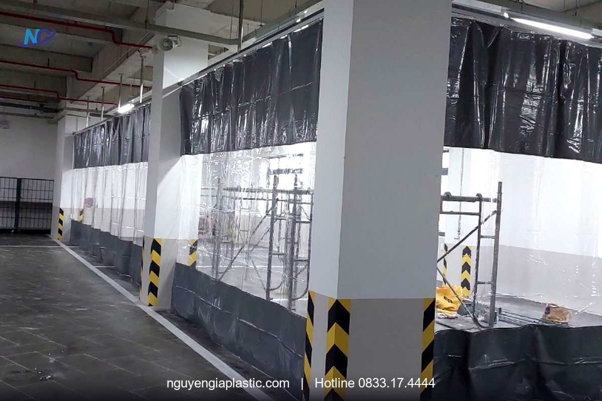 Rèm nhựa PVC lắp đặt thực tế tại Lâm Đồng