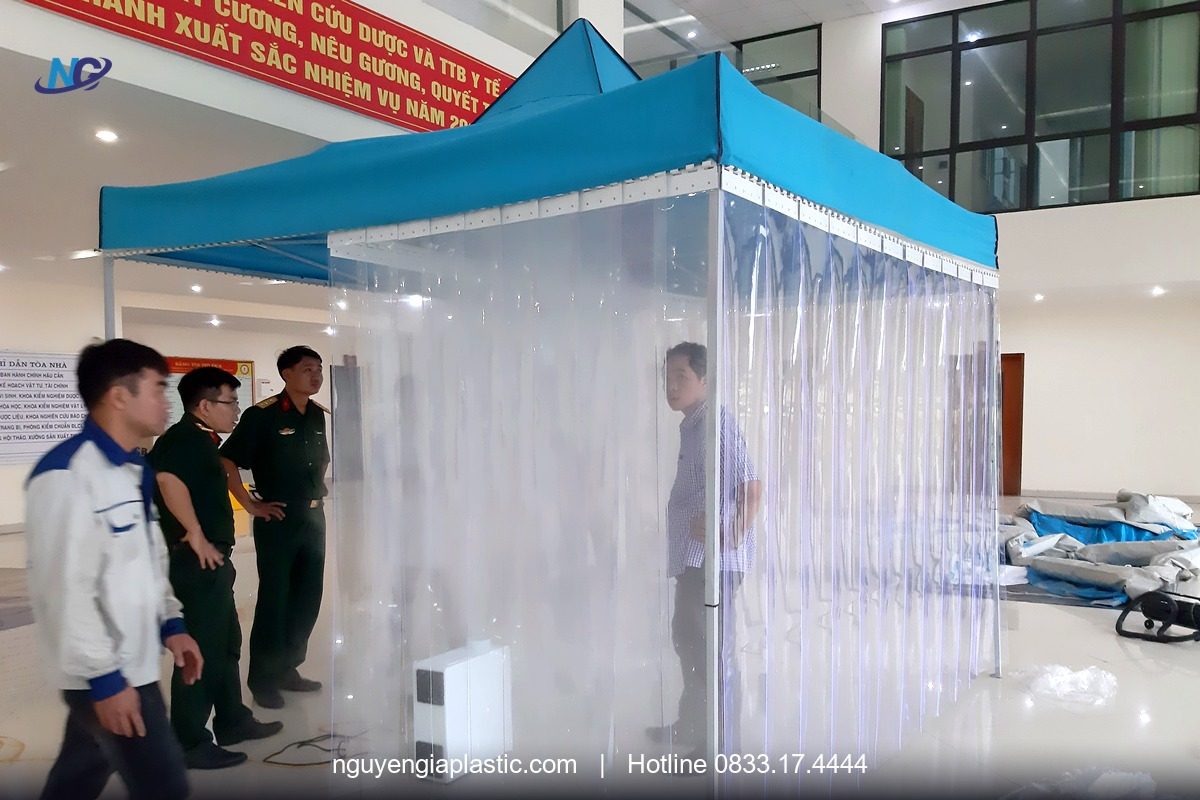 Rèm nhựa PVC lắp tại nhà xưởng công nghiệp