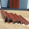 Các thanh nhôm định hình hệ 2 khung màu vân gỗ