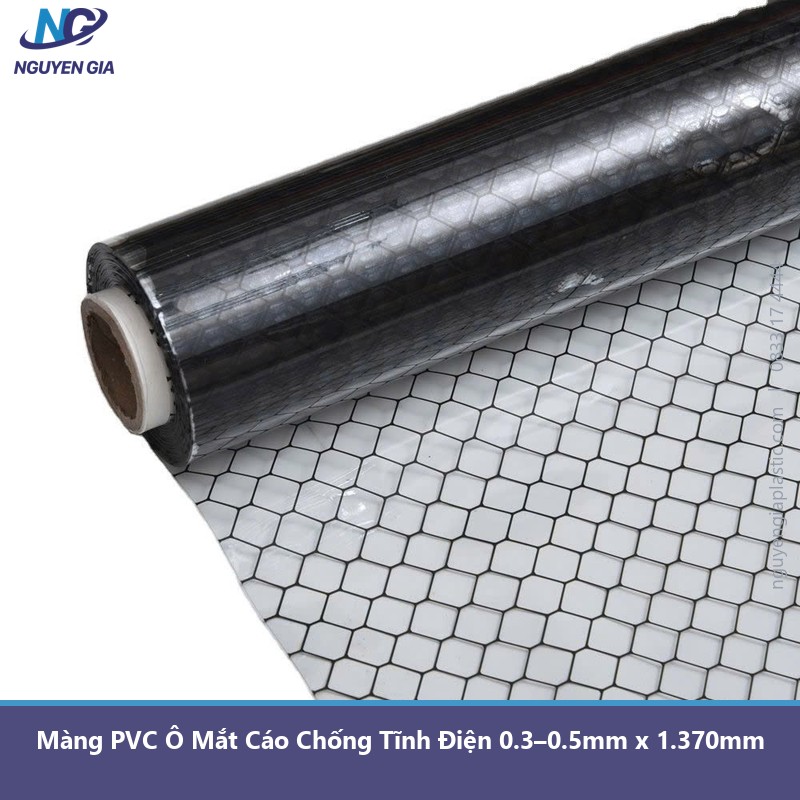 Cuộn màng nhựa PVC ô mắt cáo chống tĩnh điện