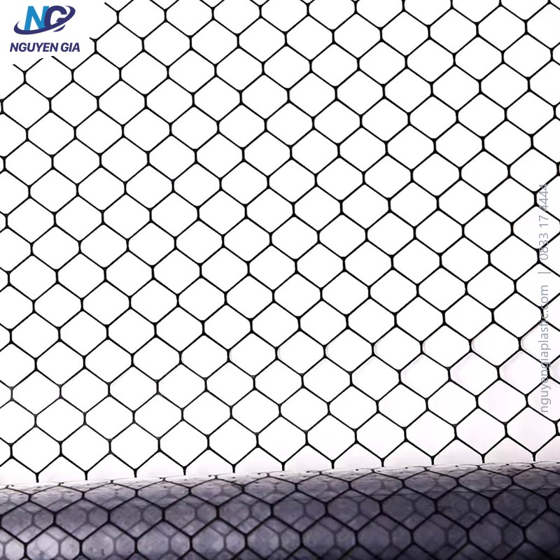 Họa tiết ô mắt cáo cận cảnh trên màng nhựa PVC chống tĩnh điện
