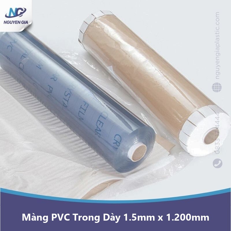 Màng Nhựa PVC Trong Dày 1.5mm x 1.200mm dạng cuộn