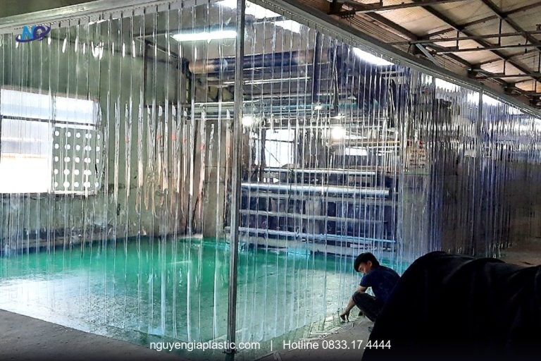 Rèm nhựa PVC ngăn khu vực sơn tại nhà xưởng