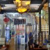 Rèm nhựa PVC trong suốt ở khu cầu thang nhà hàng