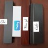 Mẫu màu khung nhôm rèm tổ ong: ghi, trắng, vân gỗ, cafe